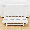 Mshliw Murphy Bed with Hidden Storage and Modern Woven Design, Foldable Space-Saving Bed with Rattan Drawer Accents, Built-in Side Cabinets - 2 of 4