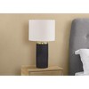 Monarch Specialties Lighting 24inchH Table Lamp Black Concrete Ivory / Cream Shade Modern - 2 of 4