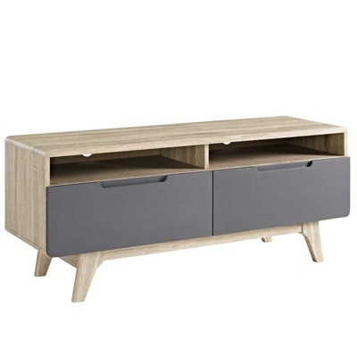 Modway Origin 47 TV Stand Natural Gray
