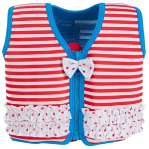 Konfidence Learn to Swim Buoyancy Jacket in Martha Red Stripe - 1 of 4
