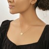 SHINE by Sterling Forever 14K Gold Plated Sterling Silver CZ Round Initial Necklace - 2 of 2