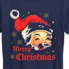 Women's - Instant Message - Merry Christmas Vintage Santa White Tee Short Sleeve Graphic T-Shirt - 2 of 4