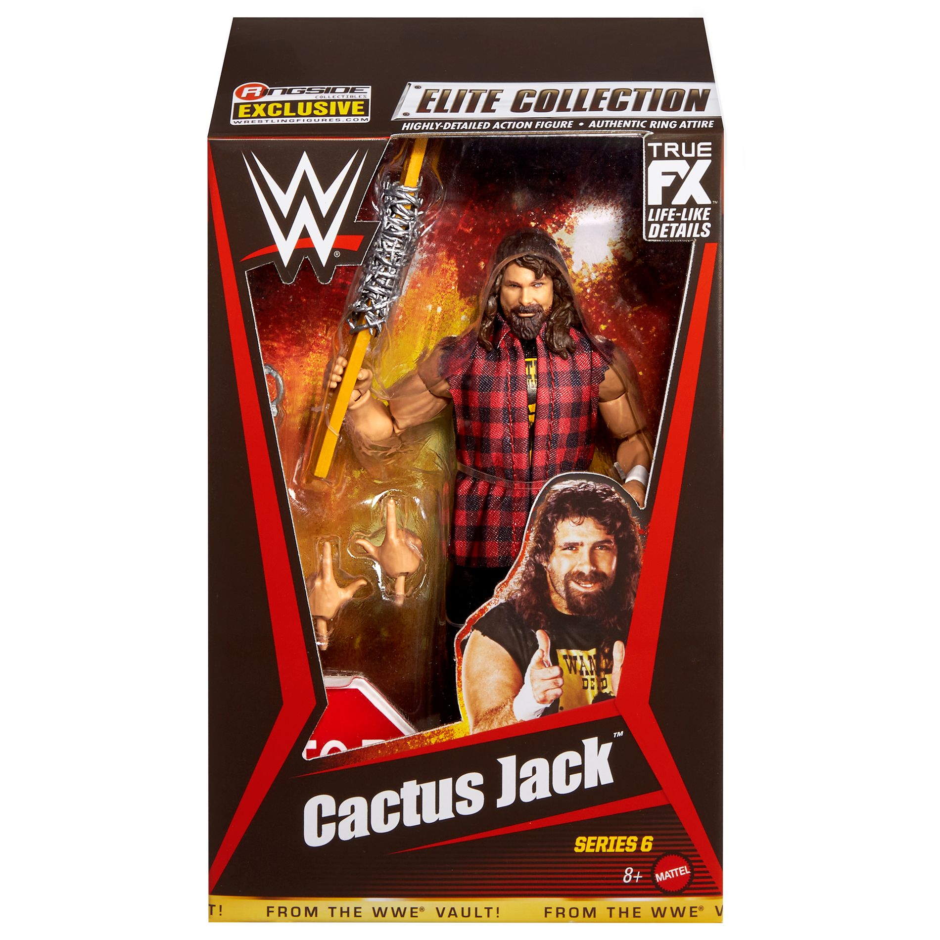 WWE From the Vault Ringside Exclusive Series 6 Barbed Wire 2x4 Cactus Jack Action Figure