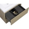 SEVOBAL Bathroom Storage Cabinets, Modern Floating Bathroom Vanity with Sink, Soft Close Drawers, Brown, 23.62"*19.69"*22.44" - 3 of 4
