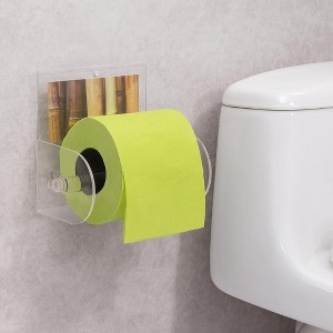 Evideco French Home Goods Toilet Paper Holder Suction Mounted - Stylish and Durable Bathroom Accessory - 1 of 4