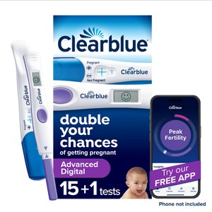 Clearblue Advanced Digital Ovulation Test + 1 Pregnancy Test - 15ct - 1 of 4