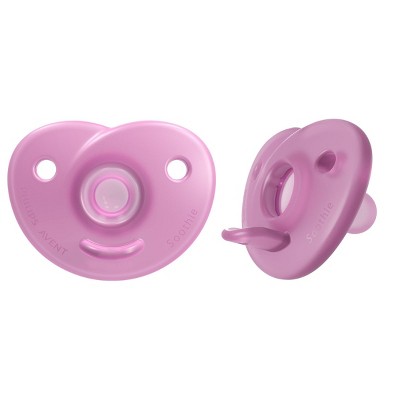 Philips Avent 4pk Soothie Heart Pacifier - 0-3 Months - Pink/Purple