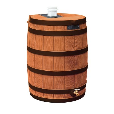 Good Ideas Rain Wizard Water Storage Rain Collection Rain Barrel 40-Gallon Darkened Ribs, Terra Cotta