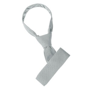Allegra K Men's Knit Self-Tied Solid Color Skinny Square Tipping Ties - 1 of 4