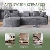 Oversized 3-Seater Boucle Sofa with Chaise for Living Room, L-Shaped Comfy Couch, Sectional Sleeper Sofa for Apartment Home Furniture - 2 of 4