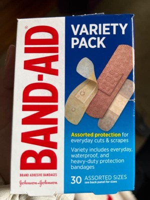 Band-Aid Adhesive Bandage Family Variety Pack in Assorted Sizes Featuring  Water Block & Skin Flex, Flexible Fabric, Tough Strips & Pixar Character