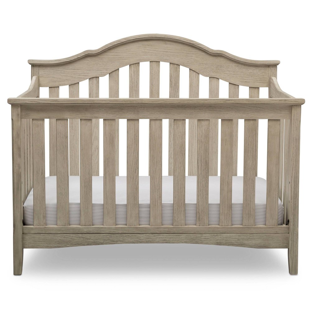 Delta Children Farmhouse 6-in-1 Convertible Crib - Textured Limestone