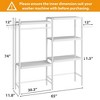 5-Tier Wood Over-the-Washer Dryer Storage Shelf 30" A+B - 2 of 4