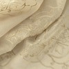 RT Designers Collection Andrea 2 Pieces 1.5" Rod Pocket Damask Embroidery Metallic 36" x 84" Taupe - 4 of 4