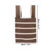 Unique Bargains Reusable Pinstripes Mesh Net Grocery Tote Bags Khaki Beige 14.17"x7.87" 1 Pc - 4 of 4