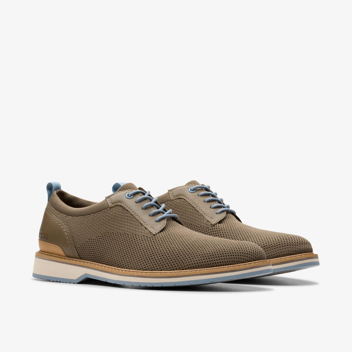 Clarks Mens Monahan Knit Grey Knit Shoes - thumbnail 4