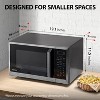 Toshiba 0.9-cu ft 900-Watt Countertop Microwave Oven with Mute Function & Eco Mode (Black Stainless Steel) - 2 of 4