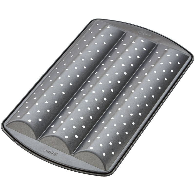 Wilton 3 Channel Nonstick Baguette Tray, 4 of 8