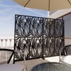 PAGED 72"H x 45.3"W Metal Outdoor Privacy Screen, Outdoor Privacy Screen Freestanding, Balcony Privacy Screen, Room Dividers and Patio Privacy Screens - 2 of 4
