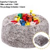 Acekool 5FT Bean Bag Cover – Soft Velvet, Machine-Washable & Storage-Ready for Adults, Giant Round Sofa Cover (Black) - 4 of 4