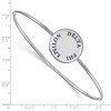 Black Bow Jewelry Sterling Silver Delta Phi Epsilon Greek Life Bangle Bracelet 7 Inch - 2 of 3