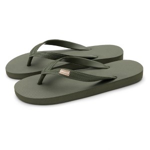 Feelgoodz Women's Classicz Core Flip Flops | Natural Rubber Sandals - 1 of 4