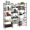 5 Tier Book Shelf, Bookcases and Bookshelves, Display Shelves, Vintage Storage Rack with Open Shelves & Metal Frame - 4 of 4