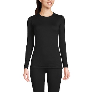 Lands' End Women's Baselayer Cozy Thermaskin Crewneck Top - 1 of 3