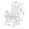 FURNIinspire Patio Accent Chairs Outdoor Rocking Chair, Oversized Rocking Chair, All Weather Resistant Porch Rocker, Gray, 35.04"*25.9"*41.34" - 3 of 4