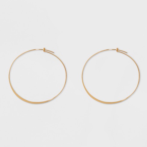 Small Thin Hoop Earring- 14K Gold