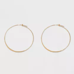 Large Thin Hoop Earrings - A New Day™ Gold