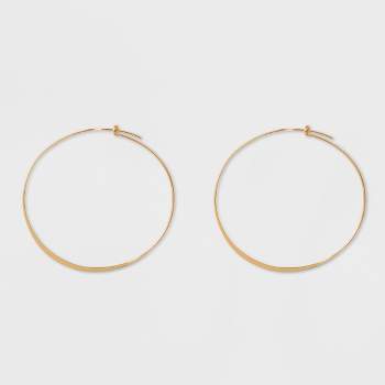 Large Thin Hoop Earrings - A New Day™ Gold