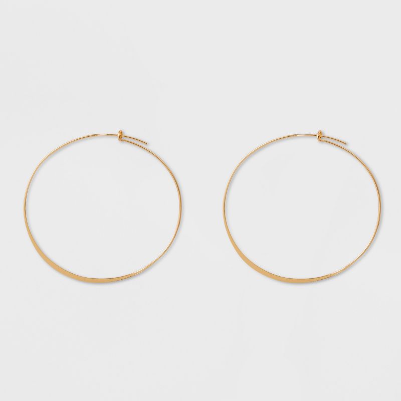 Large Thin Hoop Earrings - A New Day&#8482; Gold, 1 of 5