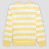 Men's Mickey Mouse & Friends Striped Crewneck Sweatshirt - Lemon Yellow - 3 of 3