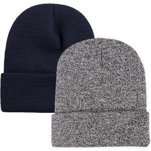 MSDC 1&2 Pack Beanie for Men Women Slouchy Beanie Hats Winter Knit Caps Soft Ski Hat Unisex - 1 of 4