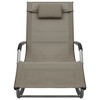 vidaXL Sun Lounger Textilene Taupe and Gray - 2 of 4