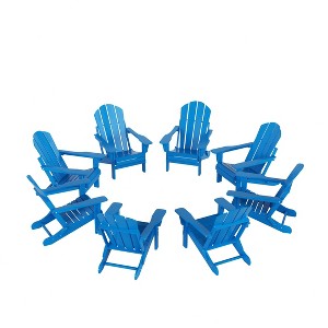 WestinTrends Malibu  HDPE Outdoor Folding Poly Adirondack Chair (Set of 8) - 1 of 4