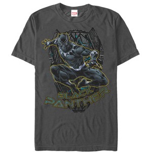 Men's Marvel Black Panther Mask Outline T-Shirt - 1 of 4