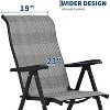 Folding Rattan Chaise Lounge Chair, Portable Outdoor Reclining Chair with Widened Armrest, Sun Lounger for Patio, Garden, Beach, 330lb Capacity - 4 of 4