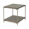 Roundhill Furniture Corbeta Metal Frame Wood Living Room End Table with Shelf, Aged Graphite - 2 of 4