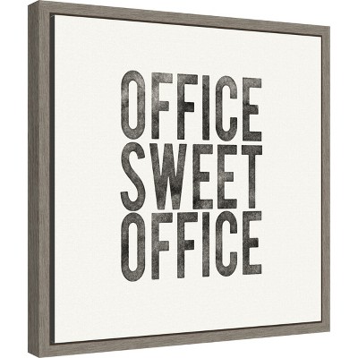 Office Sweet Office Earth Tones Canvas Typography Print