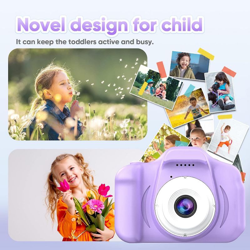 Link Kids Digital Camera 2" Color Display 1080P 3 Megapixel 32GB SD Card Selfie Mode Silicone Cover BONUS Card Reader Included Boys/Girls Great Gift, 3 of 6