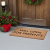HomeRoots 17" X 29" Brown And Black Christmas Outdoor Coir Door Mat - 2 of 4