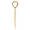 Black Bow Jewelry 14k Yellow Gold Diamond Cut Four Leaf Clover Pendant, 11mm (7/16 inch) - 2 of 4
