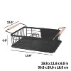 Trio Home 3-Piece Kitchen Counter Dish Drying Rack, wood handle, Removable Utensil Holder and Drainboard, Stainless steel - 3 of 3