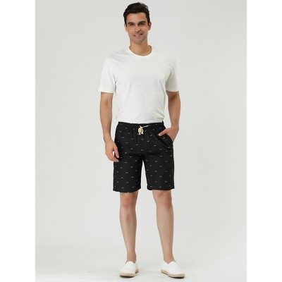 Мужские шорты Lars Amadeus Men's Summer Swim Elastic Waistband Drawstring Pockets Patterned Beach Board Shorts Navy Blue 34 — фото 3