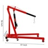 2-Ton Folding Engine Crane - Heavy Duty Steel Hoist, Foldable Stand with 6 Casters, for Garage Workshop Auto Repair - 2 of 4
