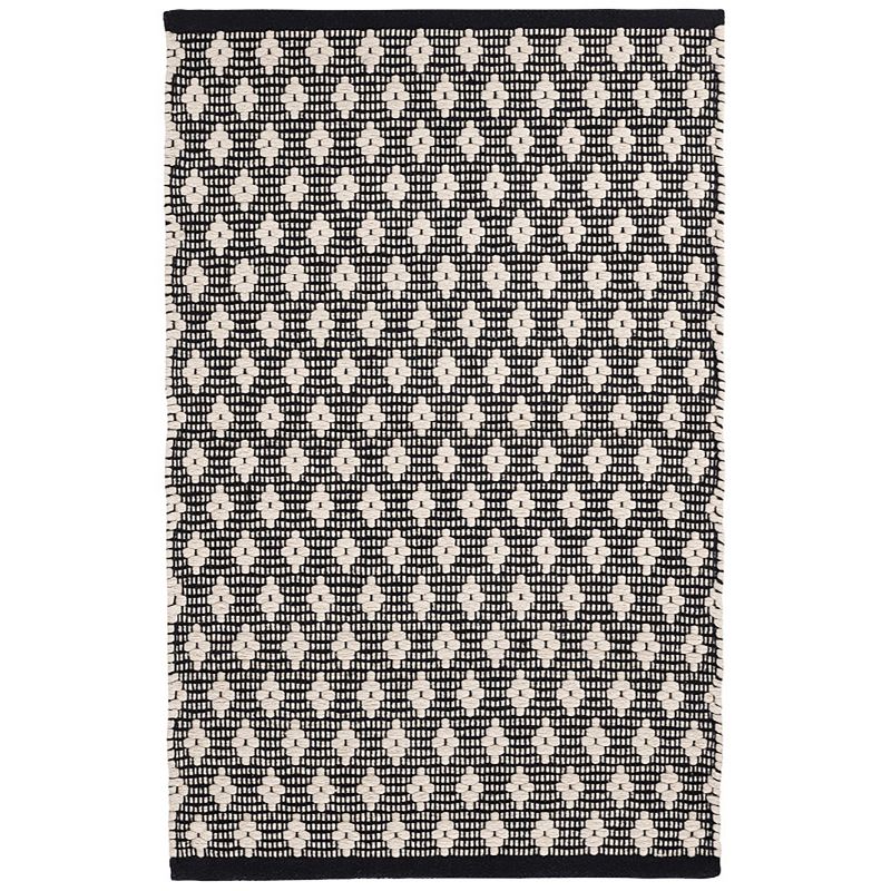 Home Conservatory Dainty Diamond Handwoven Cotton Area Rug, 1 of 7
