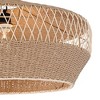 Regency Hill Matias 24 1/2" Modern Coastal Pendant Ceiling Light Fixture Dining Room Over Table Kitchen Island Foyer Hanging Brown Vine and Rope - 3 of 4