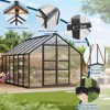 8*12 FT Outdoor Greenhouse, Walk-in Greenhouse with Vented Roof Window, Windproof Aluminum Frame, Suitable for Outside Gardening, Backyard, Patio - 2 of 4
